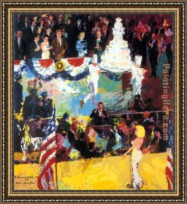 The Hunting Party Framed Paintings - President's Birthday Party by Leroy Neiman