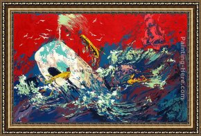 Isle of Sky Framed Paintings - Red Sky Moby Dick Suite by Leroy Neiman