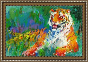 Leroy Neiman Framed Paintings - Resting Tiger by Leroy Neiman