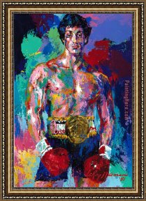 Rocky Framed Paintings - Rocky Balboa 1981 by Leroy Neiman