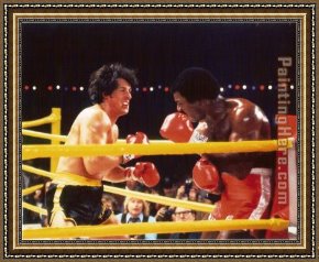 Rocky Coast Framed Paintings - Rocky II vs. Apollo by Leroy Neiman