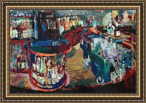 Buena Vista Bar Framed Paintings - Rush Street Bar by Leroy Neiman
