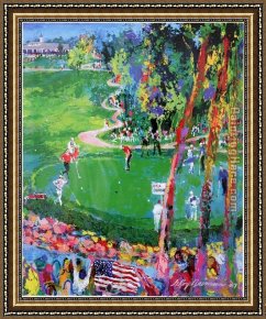 The Stirrup Cup Framed Paintings - Ryder Cup detail by Leroy Neiman