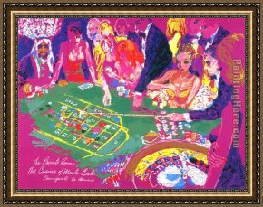 Carlo Brancaccio Framed Paintings - Salle Privee Monte Carlo by Leroy Neiman