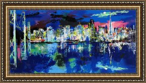 Leroy Neiman Framed Paintings - San Francisco by Night by Leroy Neiman