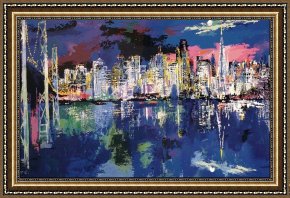 The Heart of San Francisco Framed Paintings - San Francisco Nocturne by Leroy Neiman