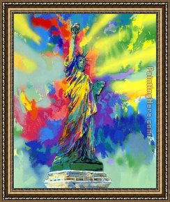 Leroy Neiman Framed Paintings - Statue of Liberty by Leroy Neiman