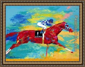 Rain, Steam And Speed - The Great Western Railway Framed Paintings - The Great Secretariat by Leroy Neiman