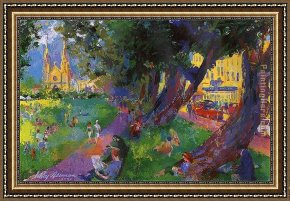 Jazz on The Square Framed Paintings - Washington Square Park by Leroy Neiman