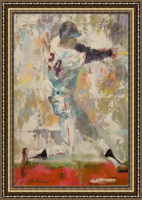 Gather Ye Rosebuds While Ye May Framed Paintings - Willie Mays b by Leroy Neiman