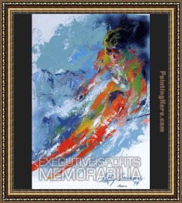 Small Worlds II Framed Paintings - World Class Skier by Leroy Neiman