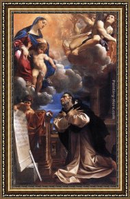 Lodovico Framed Paintings - The Virgin Appearing to St Hyacinth by Lodovico Carracci