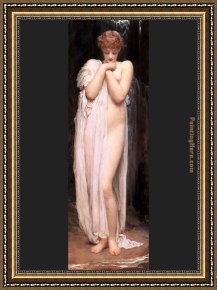 Leighton Framed Paintings - A Bather 1 by Lord Frederick Leighton