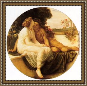 Leighton Framed Paintings - Acme and Septimus by Lord Frederick Leighton