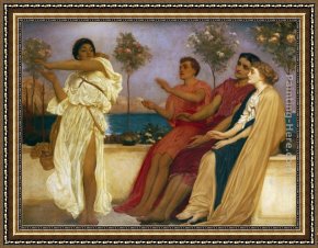 Leighton Framed Paintings - Greek Girl Dancing by Lord Frederick Leighton