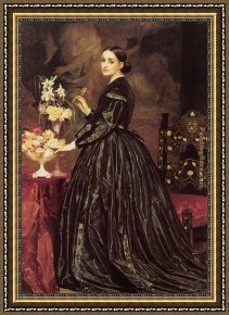 James Framed Paintings - Mrs James Guthrie by Lord Frederick Leighton