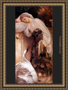 Frederick Framed Paintings - Odalisque by Lord Frederick Leighton