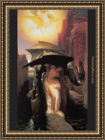 Frederick Framed Paintings - Perseus and Andromeda by Lord Frederick Leighton