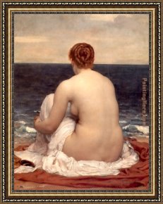 Leighton Framed Paintings - Psamathe by Lord Frederick Leighton