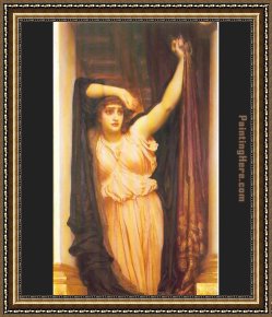 Leighton Framed Paintings - The Last Watch of Hero by Lord Frederick Leighton