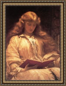 The King And The Beggar-maid Framed Paintings - The Maid with the Yellow Hair by Lord Frederick Leighton