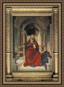 St Jerome Framed Paintings - St Jerome by Lorenzo Costa
