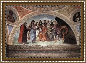 Lorenzo Framed Paintings - Vision of the Apocalypse by Lorenzo Costa