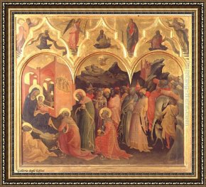 Triptych of The Adoration of The Magi Framed Paintings - Adoration of the Magi by Lorenzo Monaco