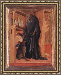 St Jerome Framed Paintings - Diptych St Jerome by Lorenzo Monaco