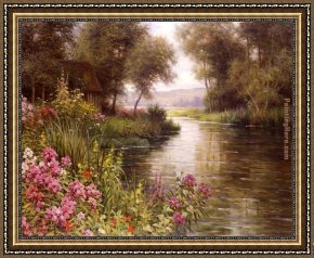 Louis Le Nain Framed Paintings - Fleur au bord de la Riviere by Louis Aston Knight