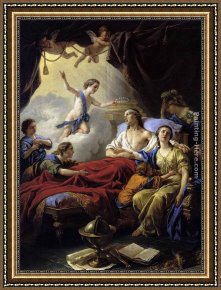 Allegory of Virtue Framed Paintings - Allegory on the Death of the Dauphin by Louis Lagrenee
