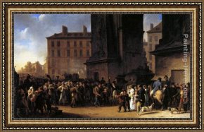 The Departure of Tobias Framed Paintings - Departure of the Conscripts in 1807 by Louis-Leopold Boilly