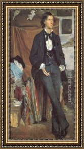 Old English Pheasant Framed Paintings - Henry Davison, English Poet by Louise Breslau