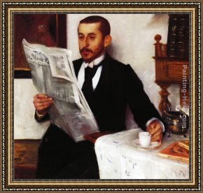 Portrait of The Painter Anton Peschka Framed Paintings - Portrait of the Painter Benno Becker by Lovis Corinth