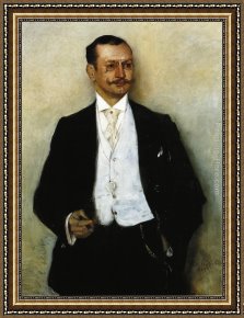 Karl Framed Paintings - Portrait of the Painter Karl Strathmann by Lovis Corinth