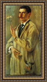 Portrait of The Painter Anton Peschka Framed Paintings - Portrait of the Painter Otto Eckmann by Lovis Corinth