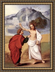 The Incredulity of Saint Thomas Framed Paintings - The Incredulity of St Thomas by Ludovico Mazzolino
