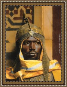 Hussar Russian Guard Corps Framed Paintings - The Palace Guard - detail by Ludwig Deutsch