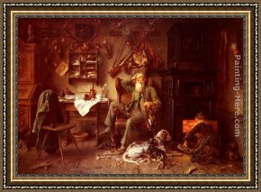 Ein Forsterheim Framed Paintings - Ein Forsterheim by Ludwig Knaus