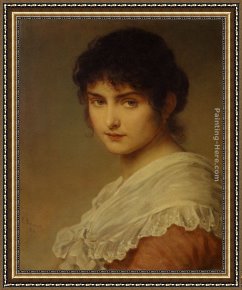 Silent Thoughts Framed Paintings - Lost In Thought by Ludwig Knaus