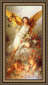 Ludwig Knaus Framed Paintings - Peace by Ludwig Knaus