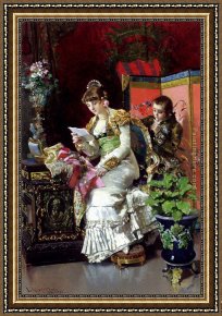 Indiscretion Framed Paintings - Indiscretion by Luis Alvarez Catala