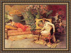 Luis Framed Paintings - The Artist's Model by Luis Alvarez Catala