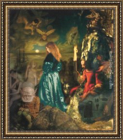 El Vendador De Alcatraces (the Vendor of Alcatraces) Framed Paintings - Noëlle (...au Milieu des Serpents) by Luis Jose Estremadoyro