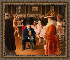 Portrait of The Painter Anton Peschka Framed Paintings - Portrait of the Painter V&iacute;ctor Humareda by Luis Jose Estremadoyro