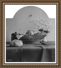 Luis Framed Paintings - The Bread Wicker by Luis Jose Estremadoyro