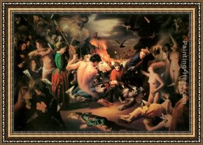 Luis Framed Paintings - The Eve by Luis Jose Estremadoyro