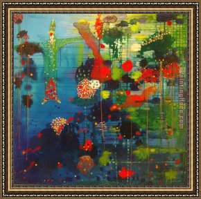 Birds Framed Paintings - Man in Bird Suit by Lyndal Campbell
