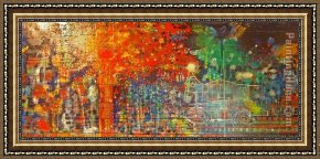 Group of Horses Framed Paintings - Trojan Horse by Lyndal Campbell