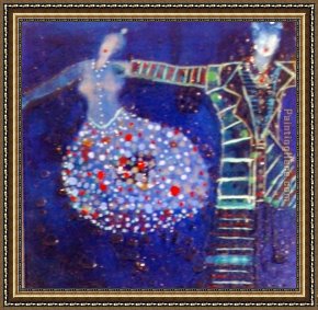 Untitled Framed Paintings - Untitled dancing by Lyndal Campbell